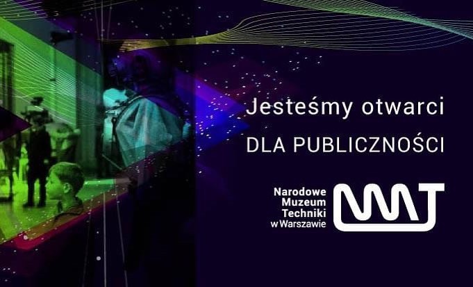 Grafika z napisem: Jesteśmy otwarci dla publiczności