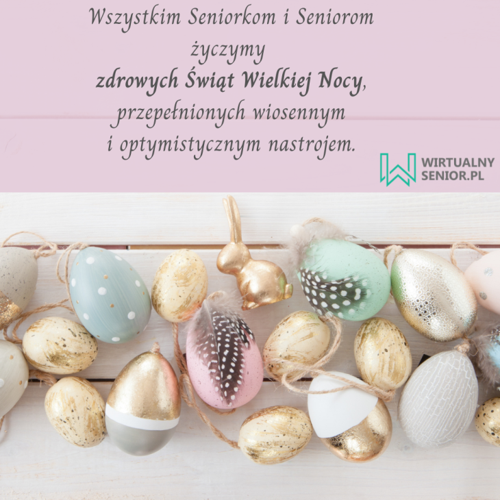 Kolorowe jajka wielkanocne, piórka, króliczek.