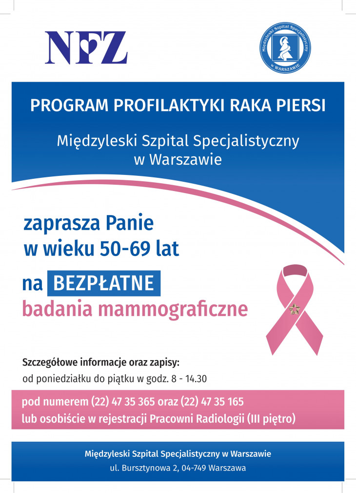 Informacja o badaniach mammograficznych.