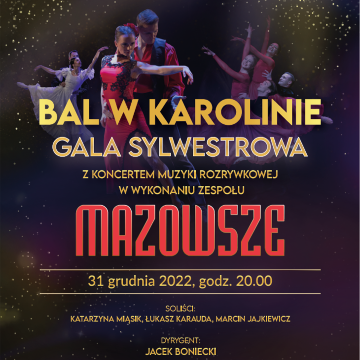 Zaproszenie na bal sylwestrowy w Karolinie.