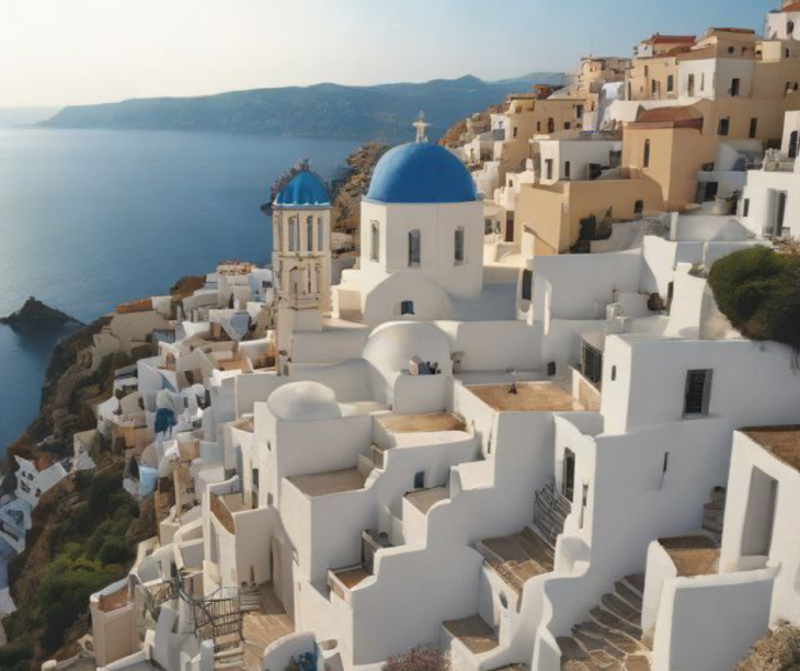 Santorini Grecja budynki 