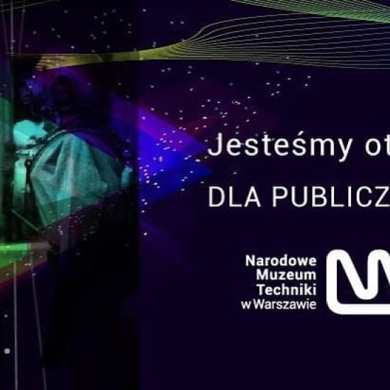 Grafika z napisem: Jesteśmy otwarci dla publiczności