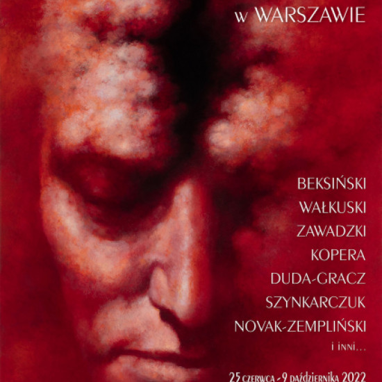 Plakat zapraszający na wystawę sztuki fantastycznej.