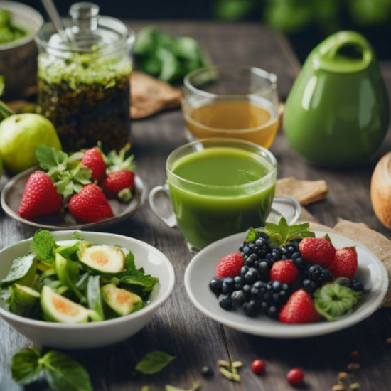 Zdrowe jedzenie, warzywa i owoce